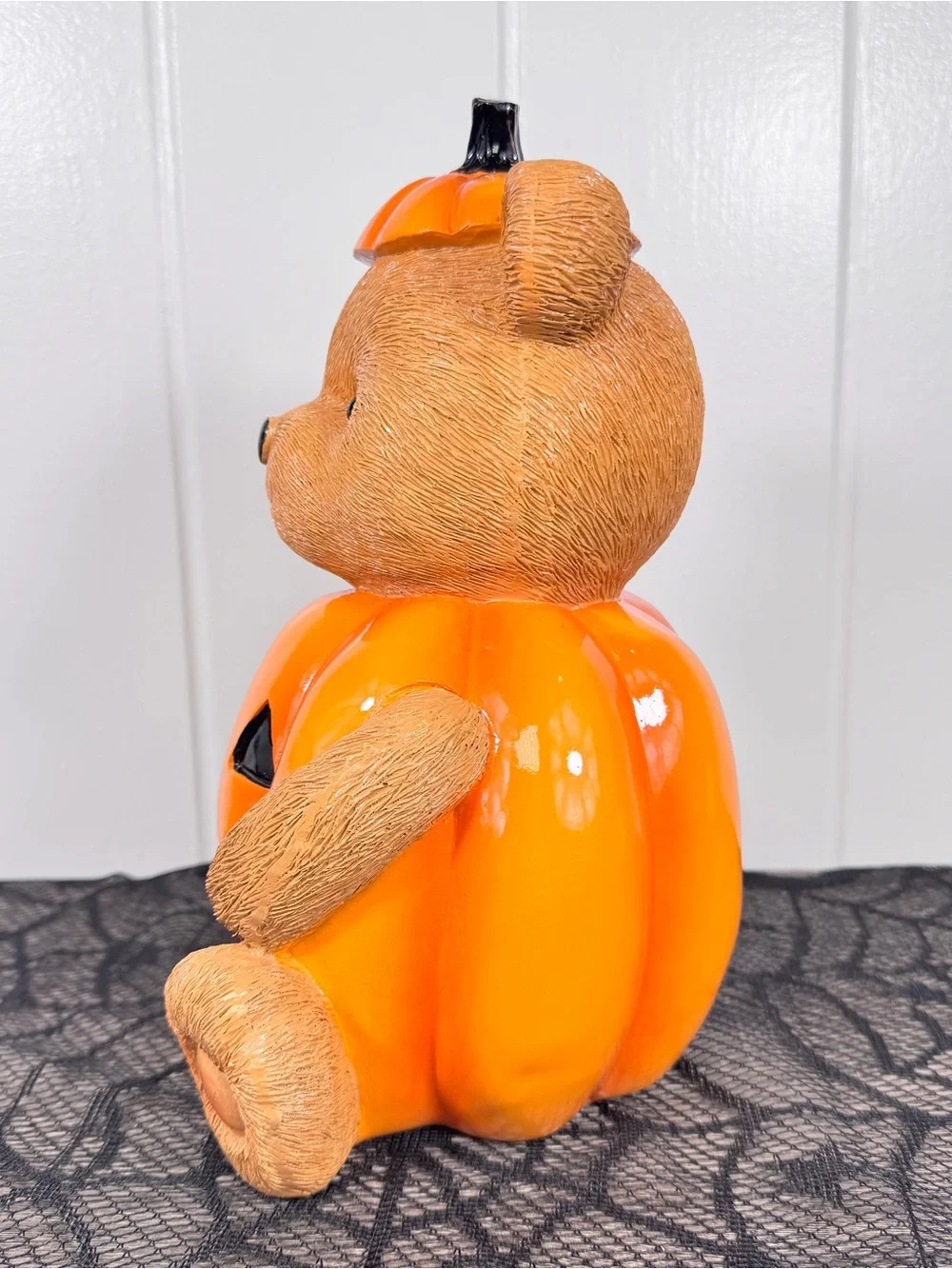 NEW Summerween Teddy Bear Pumpkin Costume Halloween Figurine